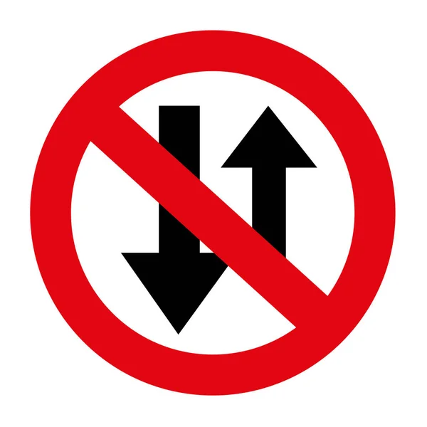 Traffic Sign Two Way Traffic Ahead Sign — ストックベクタ