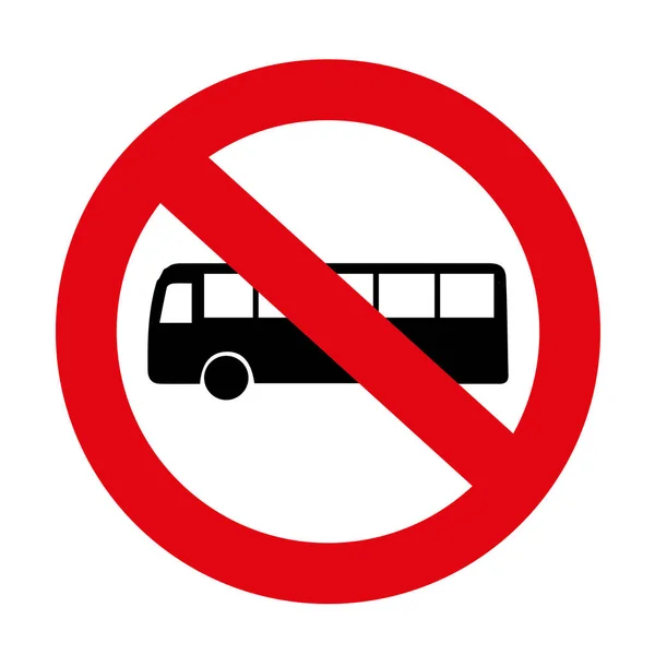 Kein Bus Zeichen Symbol Vektor — Stockvektor