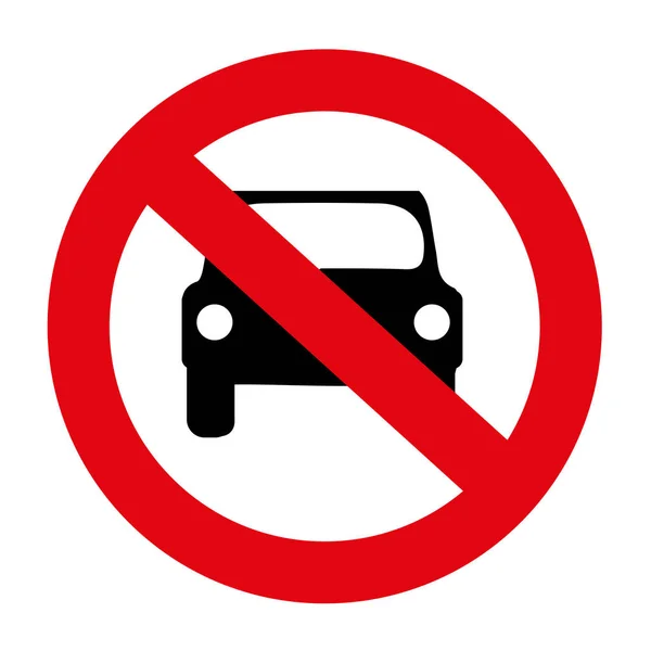 Carros Veículos Proibidos Ícone Vetorial — Vetor de Stock