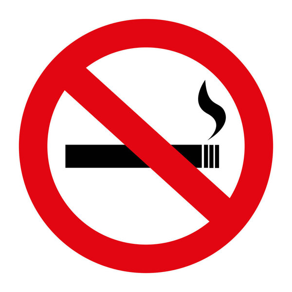 No smoke sign. vector icon.
