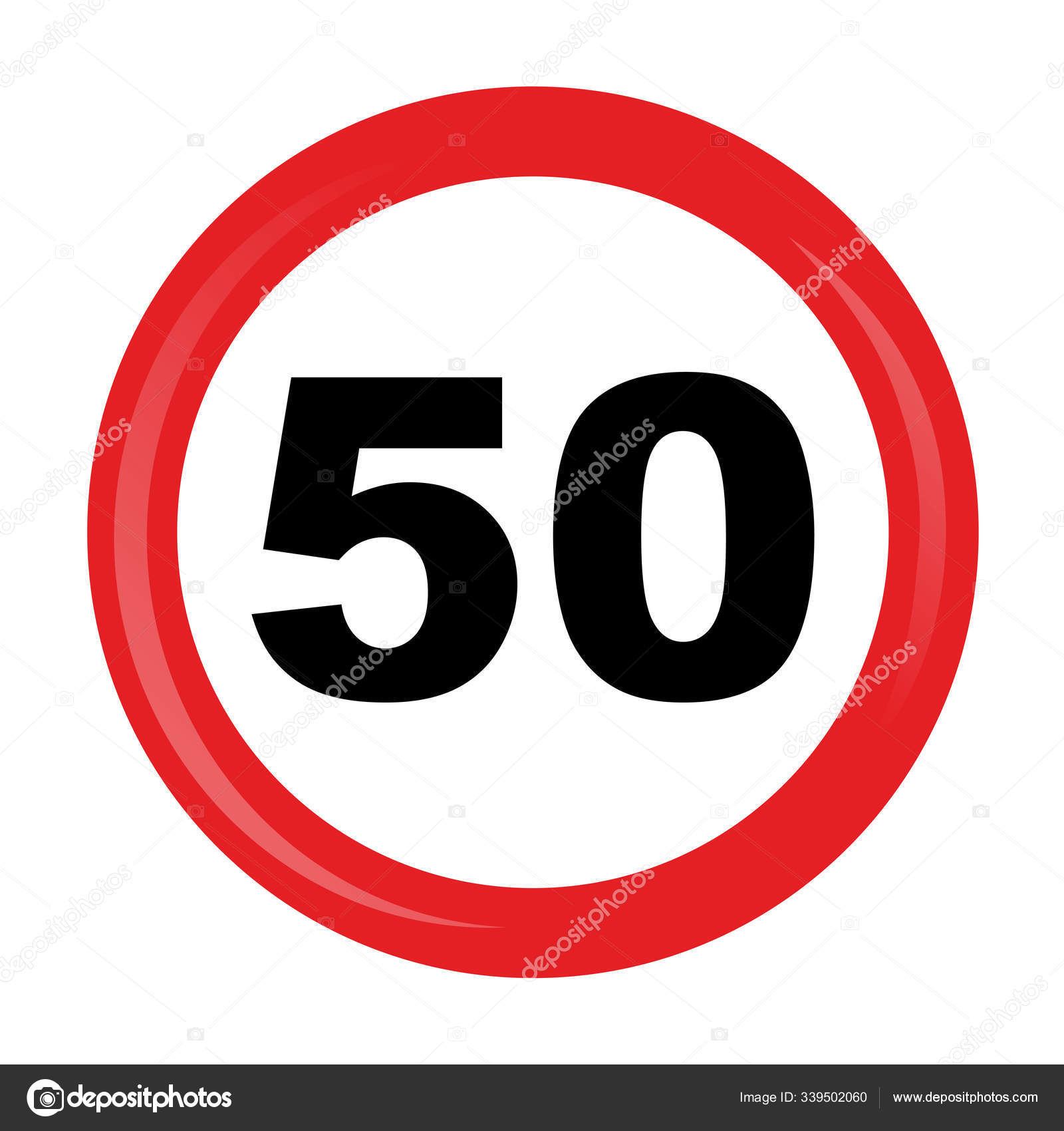 Image vectorielle Panneaux Signalisation Limitant Vitesse Icône Vectorielle  par ©selim123 - 339502060, image size:1600x1700