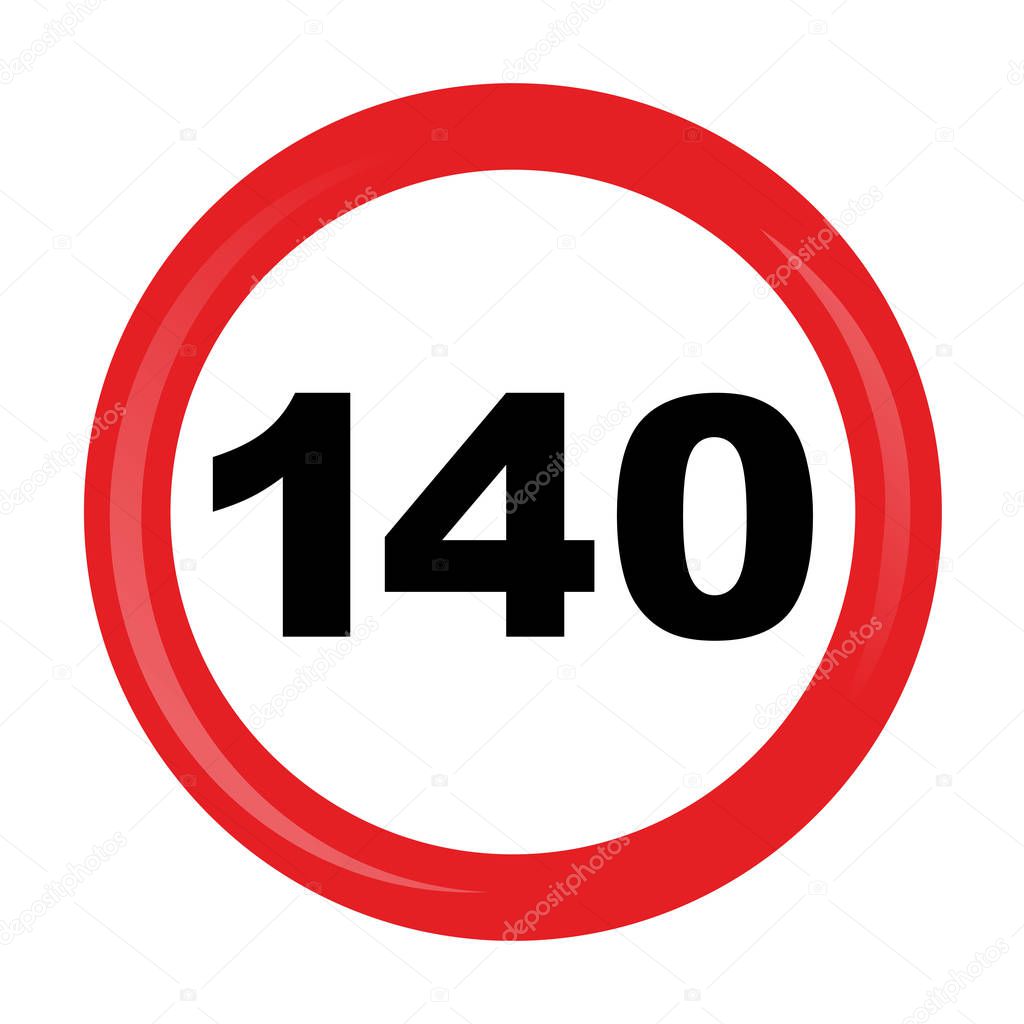 Límite de velocidad señales de tráfico. Icono del vector. 2025