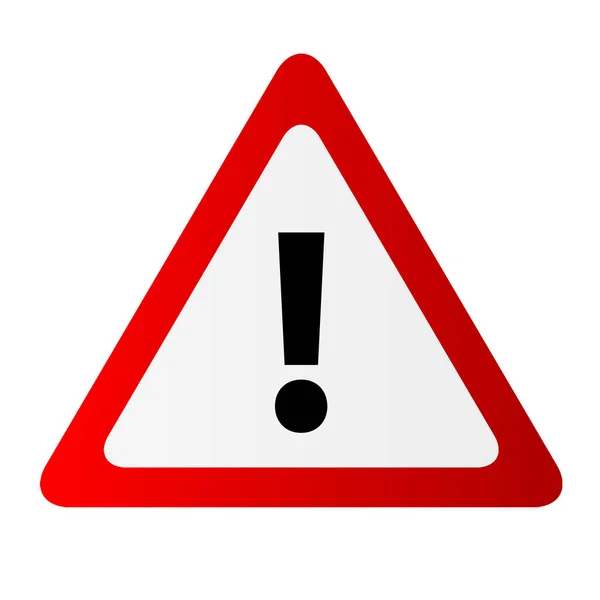 Traffic Sign Attention Vector Icon — Stock Vector