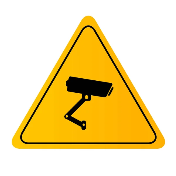 Panneau Surveillance Vidéo Icône Vectorielle — Image vectorielle