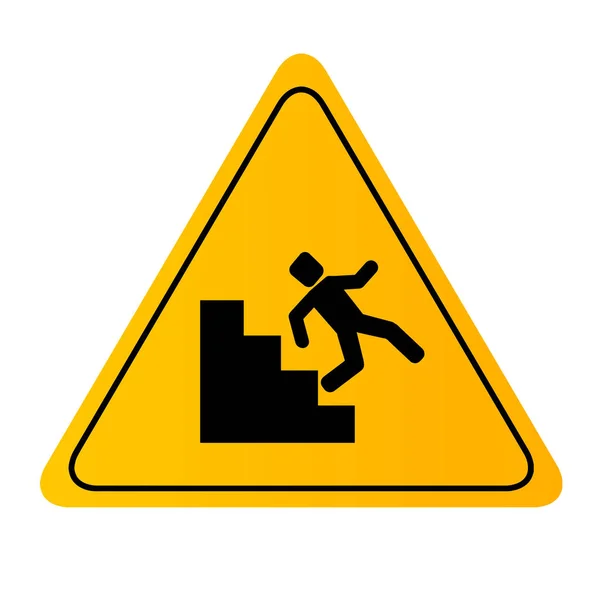 Falling Stairs Sign Vector Icon — 图库矢量图片