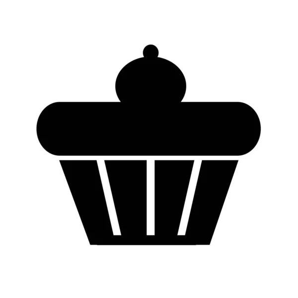 Kuchen Symbol Auf Weißem Hintergrund — Stockvektor