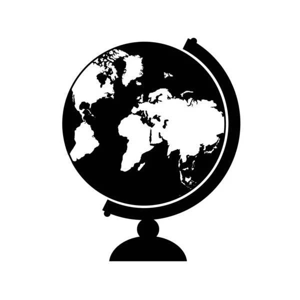 Globe Icon White Background — Wektor stockowy