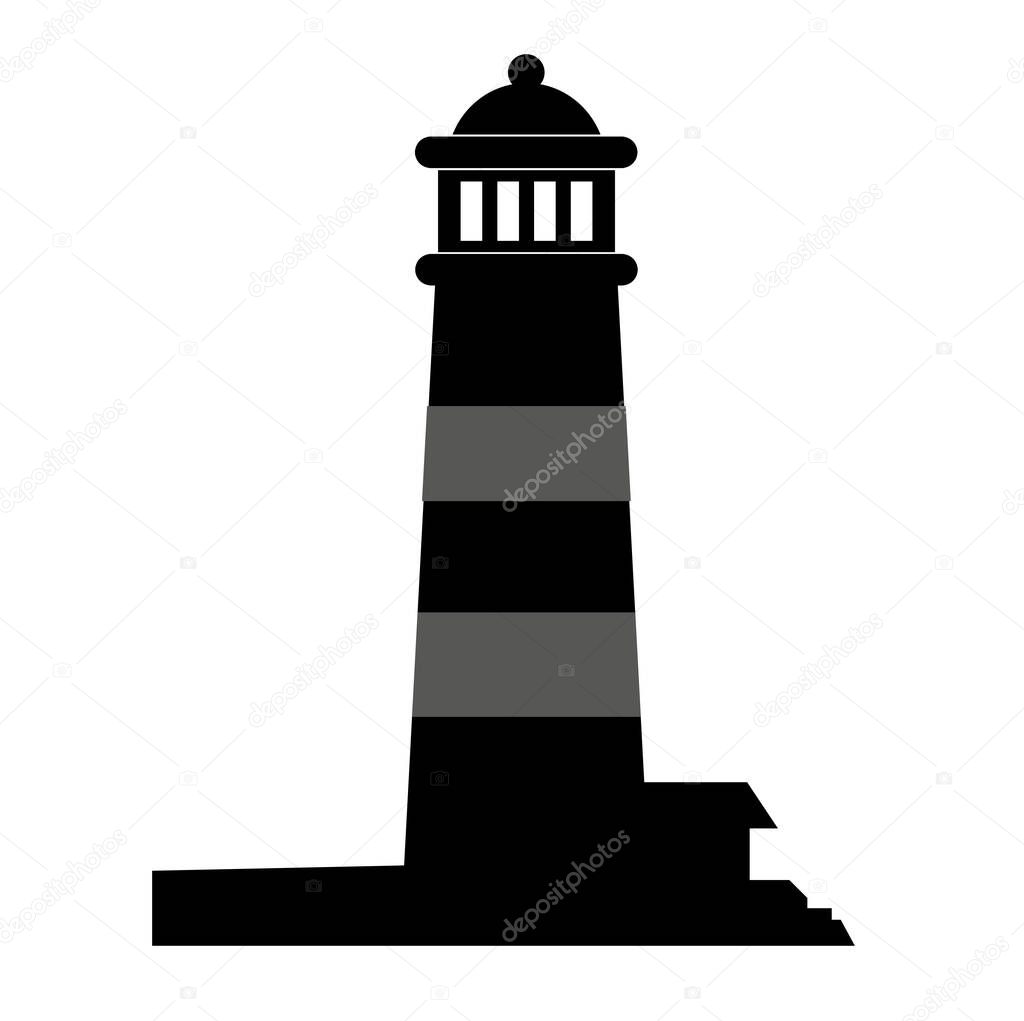 Lighthouse icon on white background