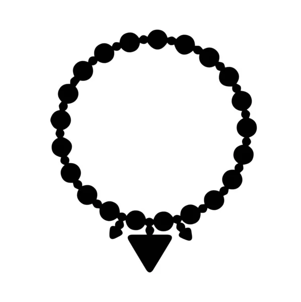 Necklace Icon White Background — 图库矢量图片