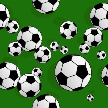 Futbol toplarıyla şirin, pürüzsüz desen..