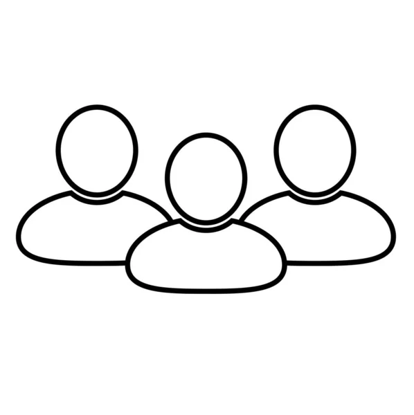 Group Icon White Background — 스톡 벡터