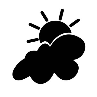 güneşli hava simgesi vektörü