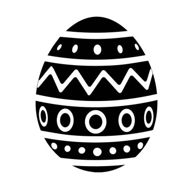 Beyaz arkaplanda paskalya yumurtası simgesi