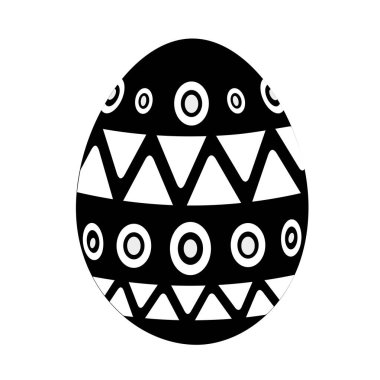 Beyaz arkaplanda paskalya yumurtası simgesi