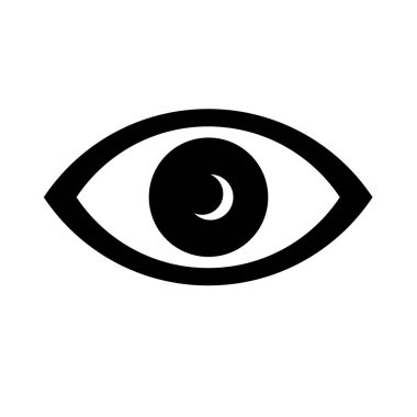 Beyaz arkaplanda göz simgesi