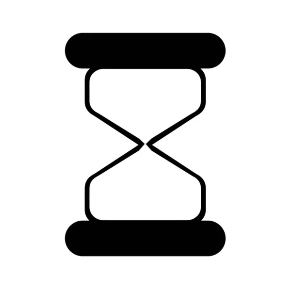 Zand Horloge Pictogram Witte Achtergrond — Stockvector