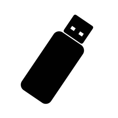 beyaz zemin üzerinde USB simgesi