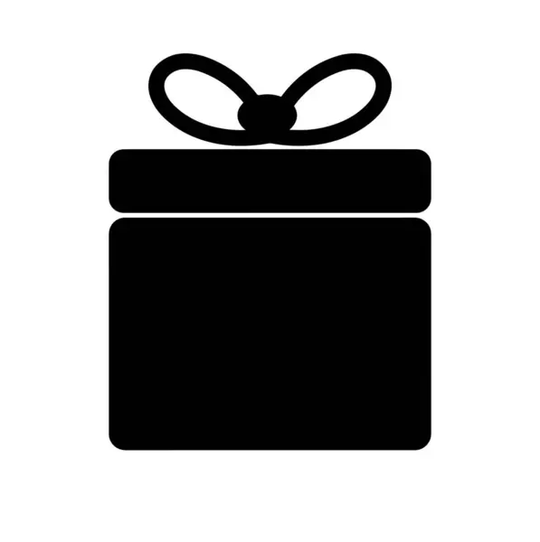 Icono Caja Regalo Sobre Fondo Blanco — Archivo Imágenes Vectoriales