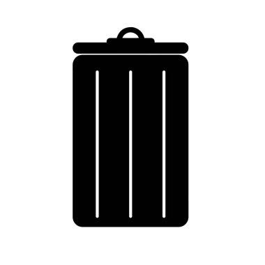 beyaz zemin üzerinde çöp simgesi