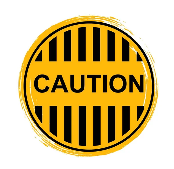 Gelbes Verkehrszeichen Warnzeichen Vektorsymbol — Stockvektor