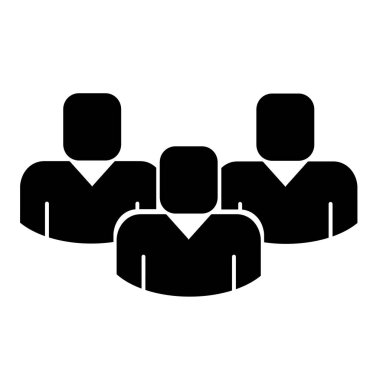 Beyaz arkaplanda grup simgesi