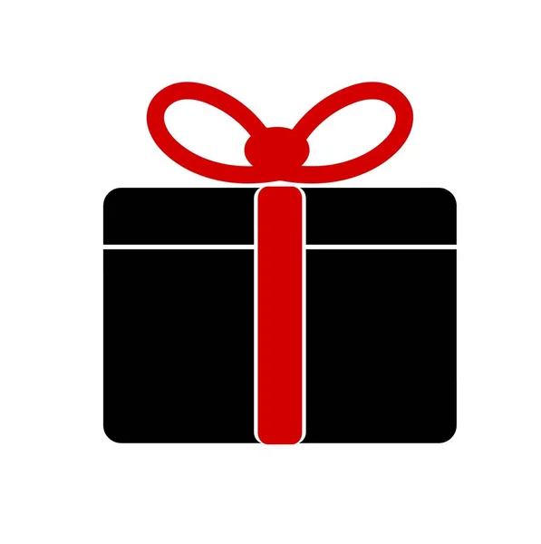 用弓孤立在白色背景上的红色礼品盒 — 图库矢量图片