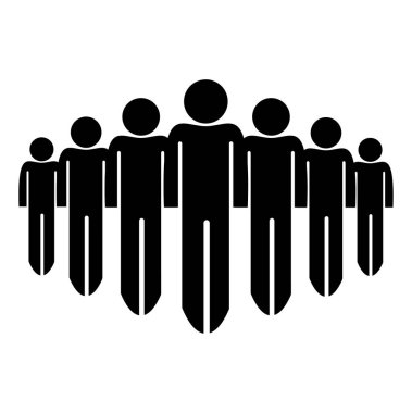 Beyaz arkaplanda grup simgesi