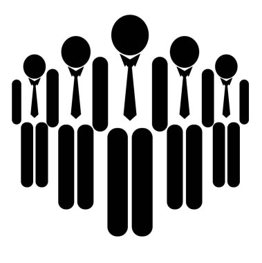 Beyaz arkaplanda grup simgesi