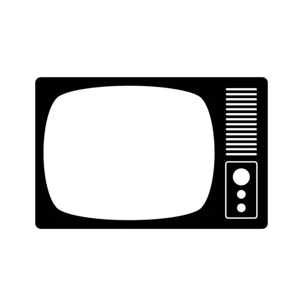 Retro Icono Televisión Sobre Fondo Blanco — Archivo Imágenes Vectoriales