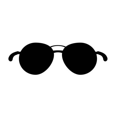 beyaz arkaplanda güneş gözlüğü simgesi