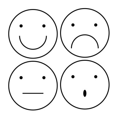 Emoji simgesi beyaz arka plan üzerinde
