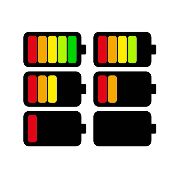 Batterij Pictogram Witte Achtergrond — Stockvector