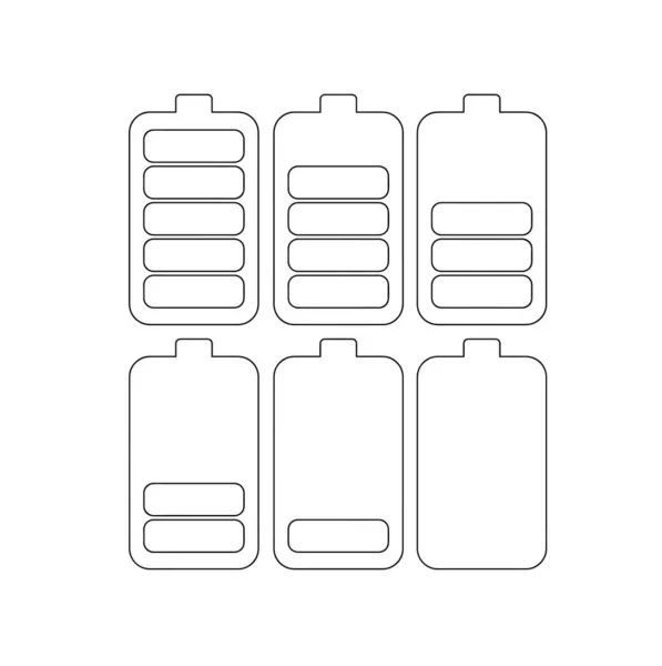Batterij Pictogram Witte Achtergrond — Stockvector