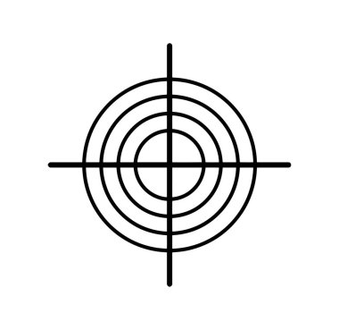 Beyaz arka plan üzerinde hedef simgesini