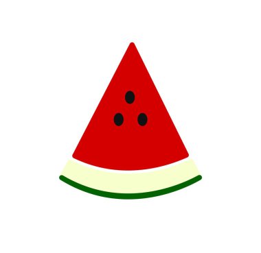 Beyaz arkaplanda karpuz simgesi