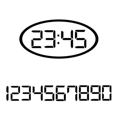 Beyaz arkaplanda dijital saat