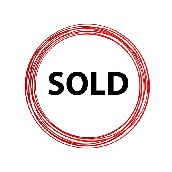 Κόκκινη Πινακίδα Πώλησης Εικονίδιο Διανύσματος — Διανυσματικό Αρχείο