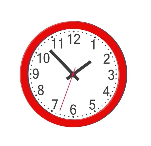 Wall Clock White Background — Stock Vector