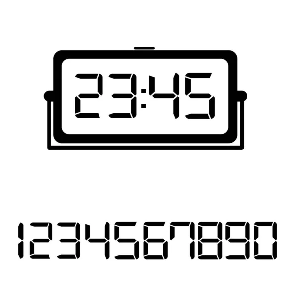 白い背景のデジタル時計 — ストックベクタ