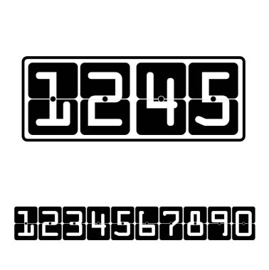 Beyaz arkaplanda dijital saat