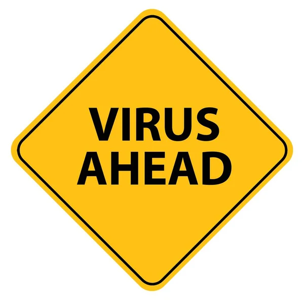 Virus Signe Avertissement Avant — Image vectorielle