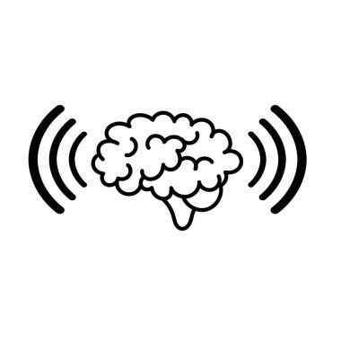 beyaz arkaplanda telepati simgesi