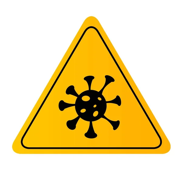 Virus Zeichen Auf Weißem Hintergrund — Stockvektor