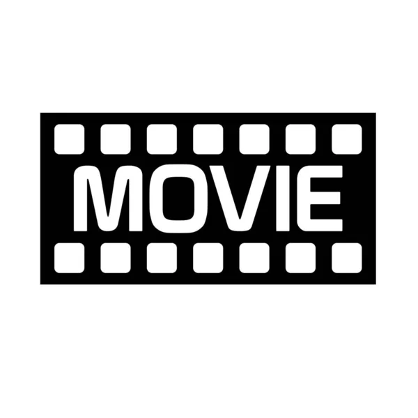 Movie Text White Background — Stock Vector