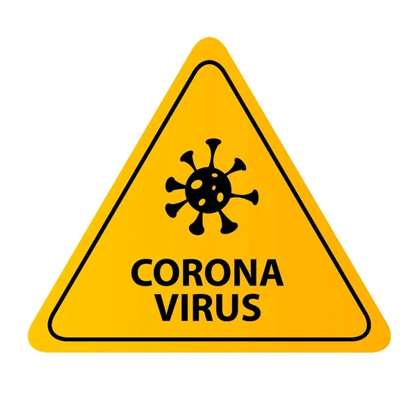 Detener Corona Virus Signo Vector — Archivo Imágenes Vectoriales