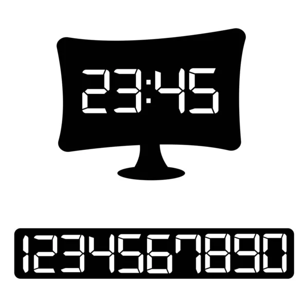 Digital Clock White Background — Stock Vector