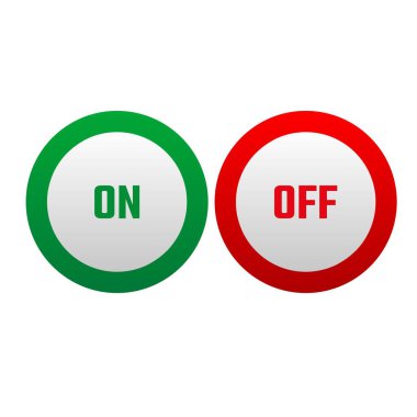 Beyaz arkaplanda açma / kapama işareti