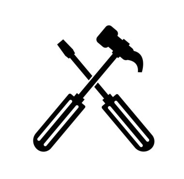 Onarım simgesi beyaz arka plan üzerinde