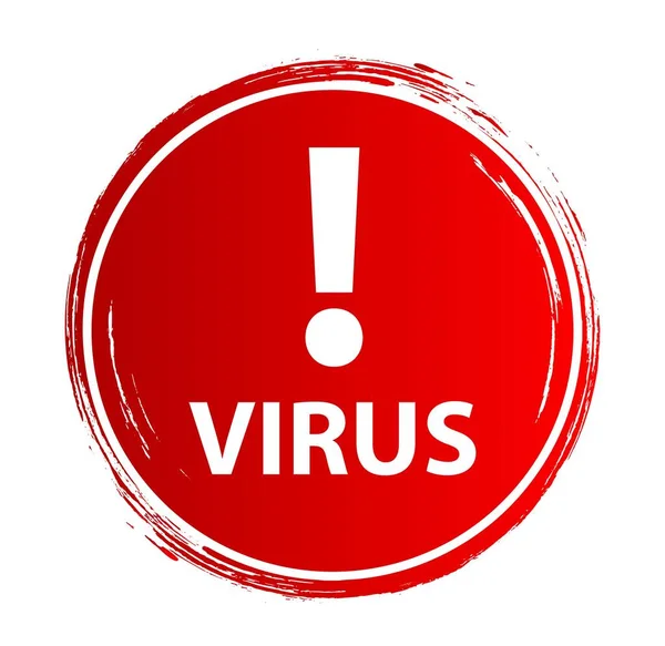 Signe Virus Danger Sur Fond Blanc — Image vectorielle