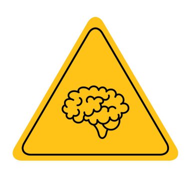  Beyaz arkaplanda beyin işareti